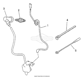 Lead Wires Diagram and Parts List for 1715-0  Briggs and Stratton Generator